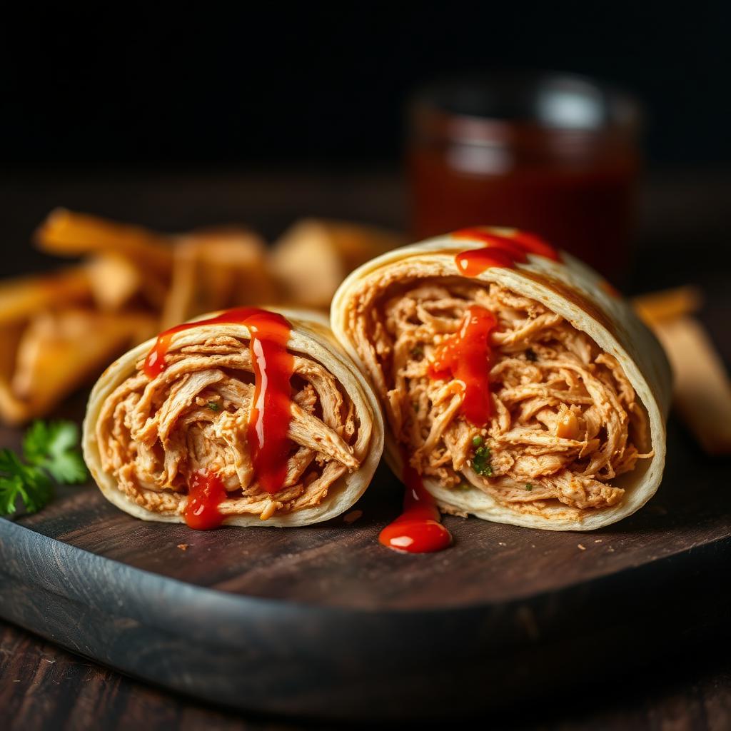 Spicy Pulled Chicken Wrap